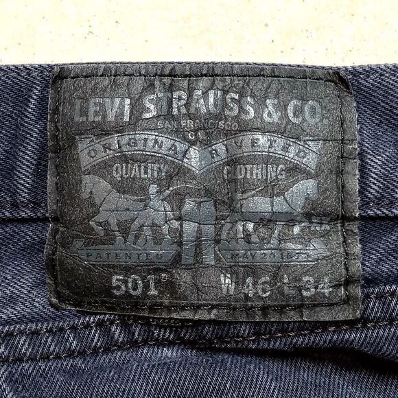 Levi's 501 Jeans Fits 42x30 Men's Button Fly Denim Straight Fit Loose Relaxed - Picture 6 of 9